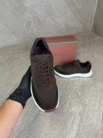 Loro Piana Weekend Walk Sneakers Brown Suede - Afbeelding 3