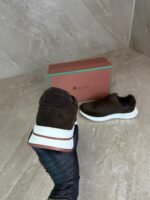 Loro Piana Weekend Walk Sneakers Brown Suede - Afbeelding 5