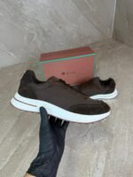 Loro Piana Weekend Walk Sneakers Brown Suede - Afbeelding 2