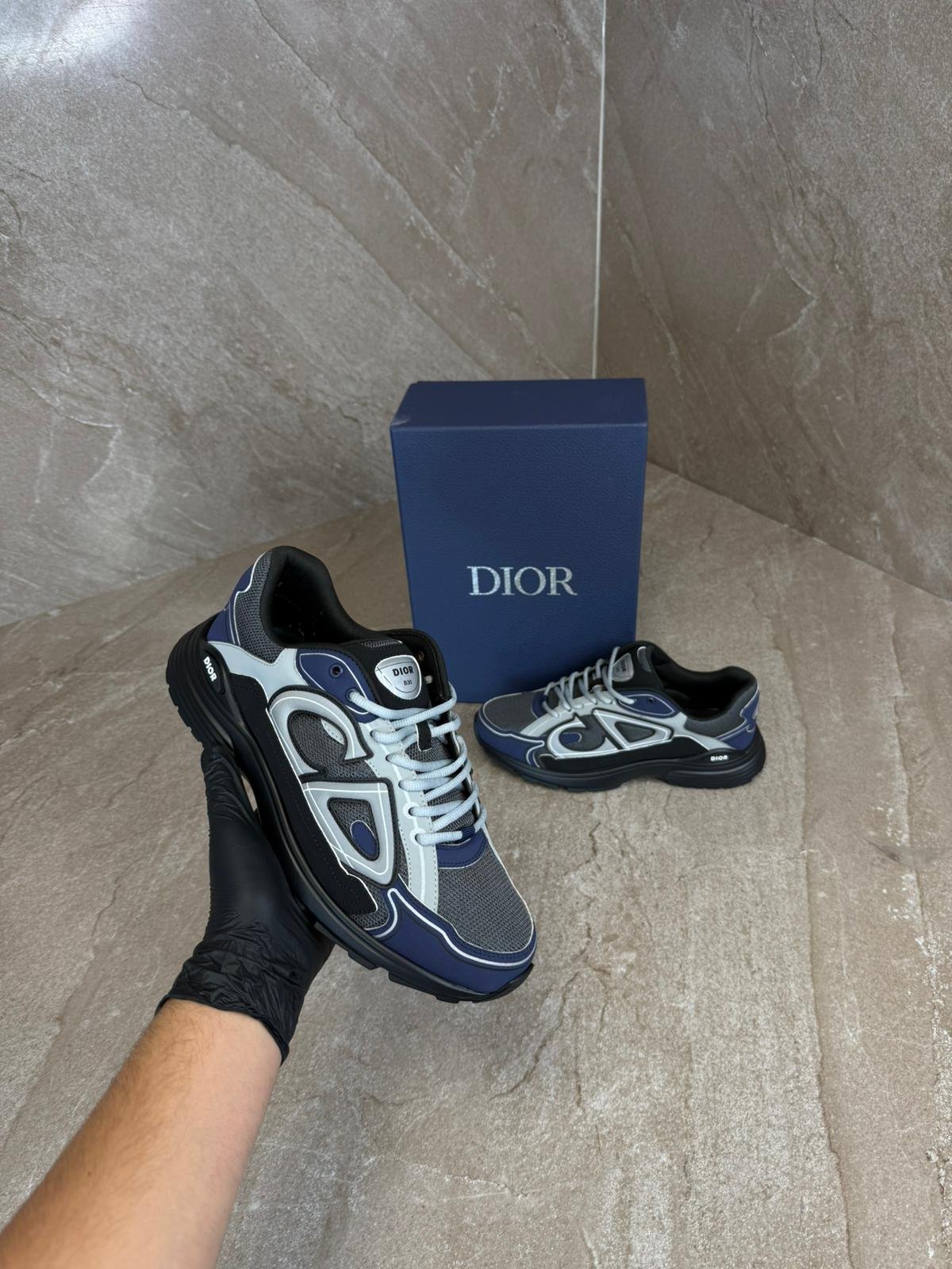 shwss (4) Christian Dior B30 Dark Blue Grey Black - Afbeelding 1