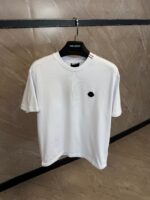 Moncler Black Logo Stripe T-Shirt White