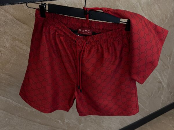 Gucci Monogram Swim Short Red