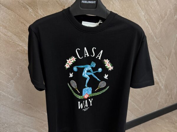 Casablanca Tennis T-Shirt Black