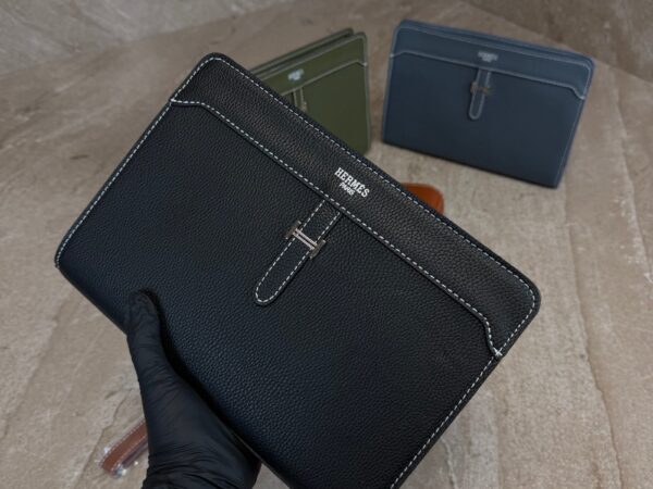 Hermes Clutch Buckle Bag Black