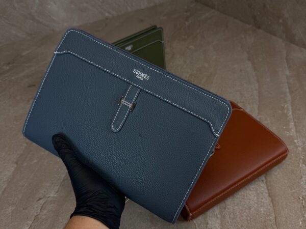 Hermes Clutch Buckle Bag Blue