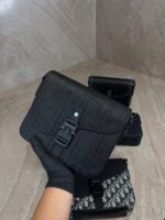 Dior Saddle Messenger Bag Black Monogram