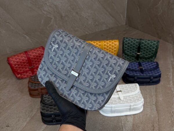 Goyard Belvedere PM Small Messenger Bag Grey