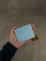 Prada Saffiano Leather Card Holder Light Blue - Afbeelding 2