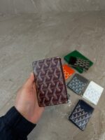 Goyard Bourbon Zipped Card Holder Burgundy - Afbeelding 2
