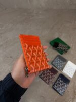 Goyard Bourbon Zipped Card Holder Orange
