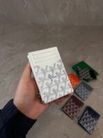 Goyard Bourbon Zipped Card Holder White