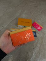 Louis Vuitton Card Holder Monogram Heritage Pondicherry Orange