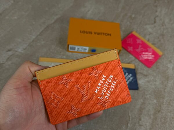 Louis Vuitton Card Holder Monogram Heritage Pondicherry Orange