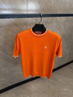 Hermes Simple Logo T-Shirt Orange