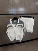 Casablanca Crochet Tennis Summer Set Grey