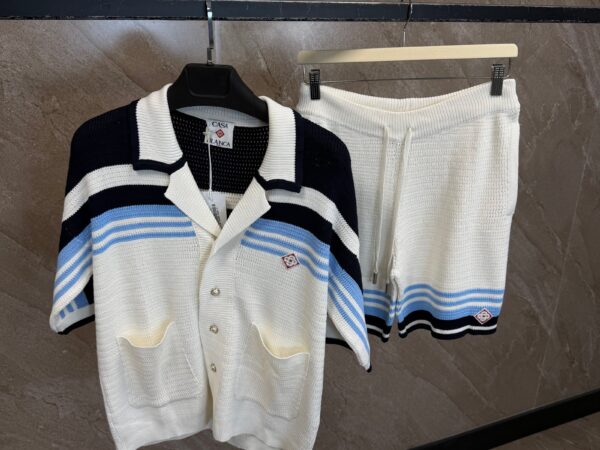 Casablanca Crochet Tennis Summer Set White-Black