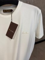 Loro Piana Cotton T-Shirt White - Afbeelding 2
