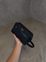 Prada Black Saffiano Leather Travel Pouch