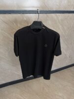Moncler Black Logo Stripe T-Shirt Black