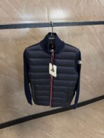 Moncler Tricot Hybrid Zip Cardigan Navy