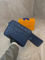 Louis Vuitton Trio Messenger Bag Navy Blue Monogram