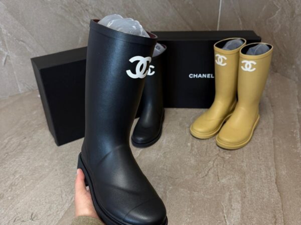 Chanel Classic Rain Boots Black