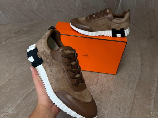 Hermes Bouncing Sneaker Brown Suede