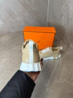 Hermes Bouncing Sneakers Beige Leather - Afbeelding 6