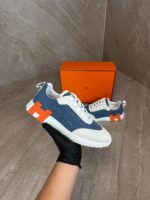 Hermes Bouncing Sneakers Blue White - Afbeelding 2