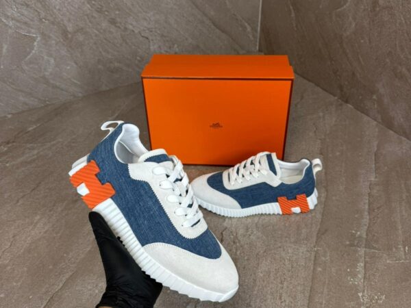 Hermes Bouncing Sneakers Blue White