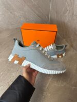 Hermes Bouncing Sneakers Grey, Brown Logo - Afbeelding 2