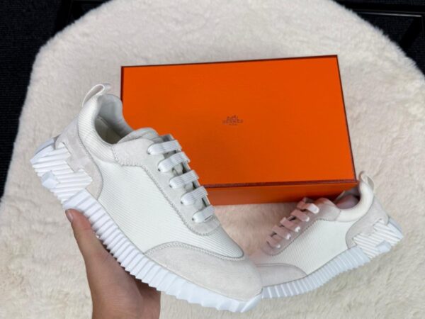 Hermes Bouncing White Sneakers
