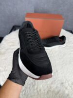 Loro Piana Weekend Walk Sneakers Black Suede - Afbeelding 3