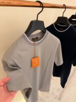 Loro Piana Tshirt Randje Grey - Afbeelding 4