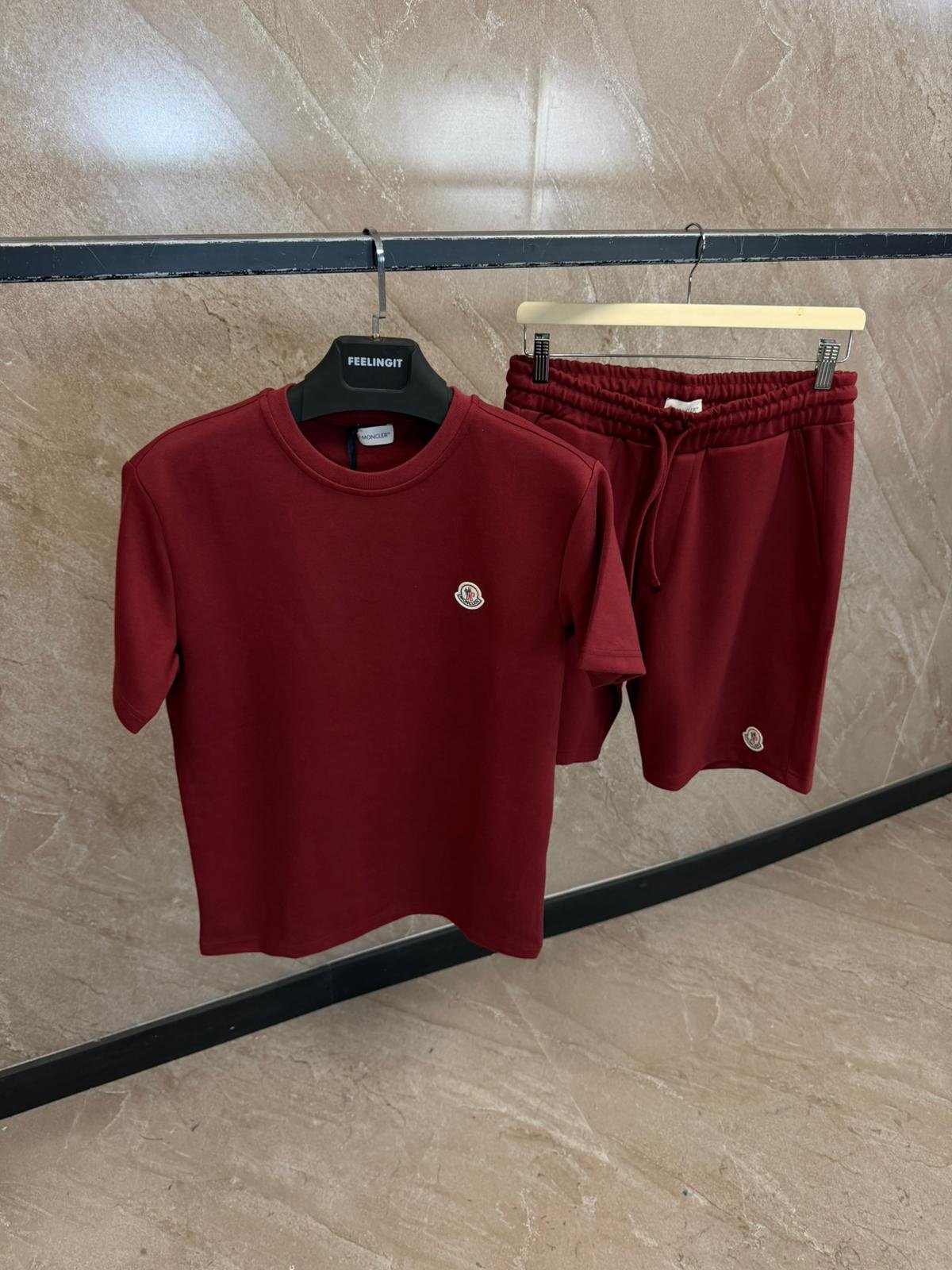 monclerset (1) Moncler Summer Set Red - Afbeelding 1