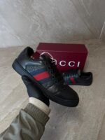 Gucci GG Embossed Leather Low-Top Sneakers Black