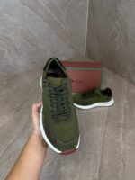 Loro Piana Weekend Walk Sneakers Green Suede - Afbeelding 3