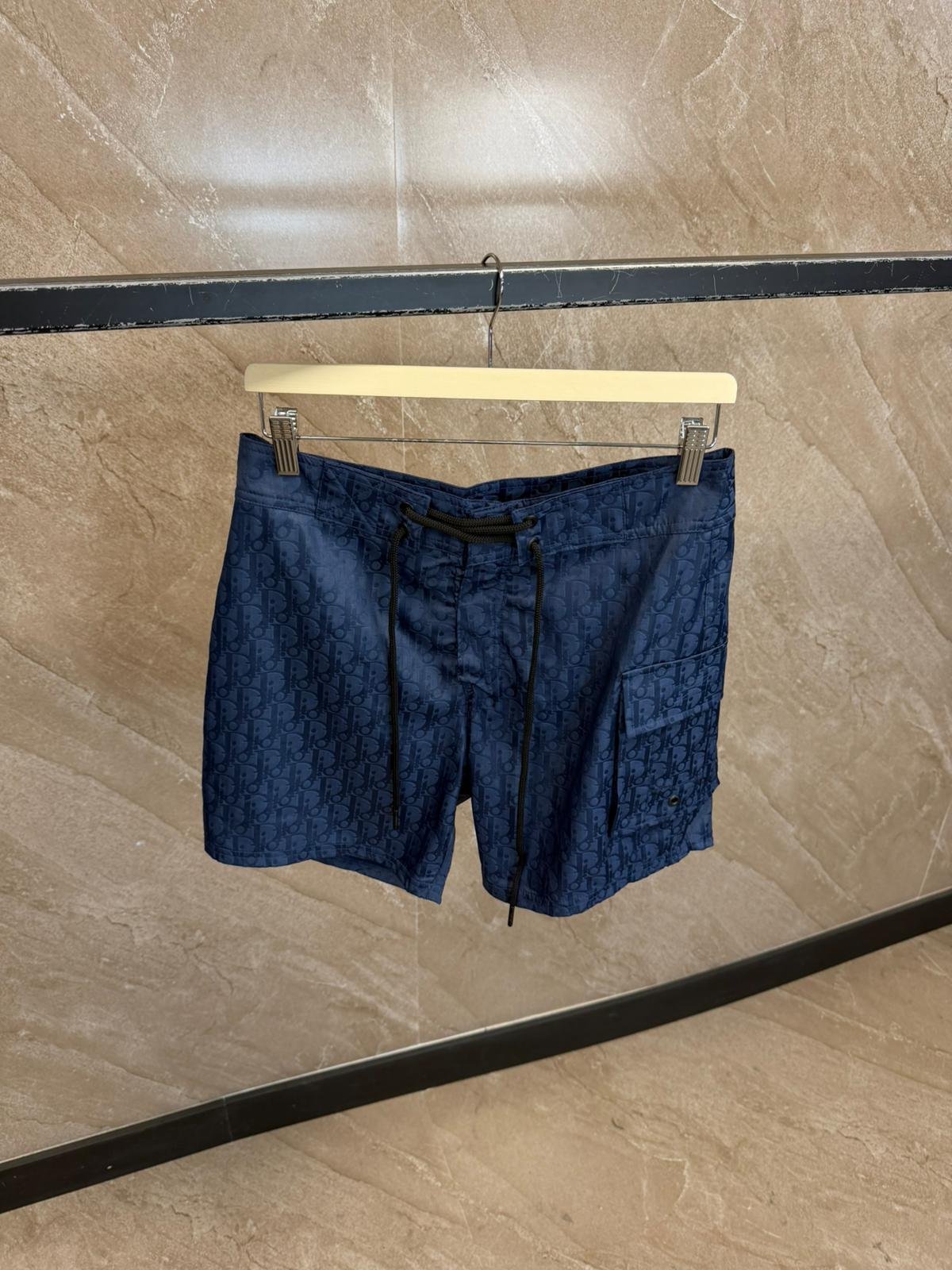 zzzzzz (3) Christian Dior Zwembroek Oblique Navy Blue - Afbeelding 1