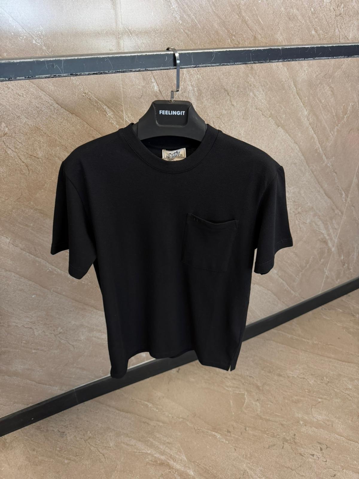 a1 (25) Hermes Black T-Shirt - Afbeelding 1