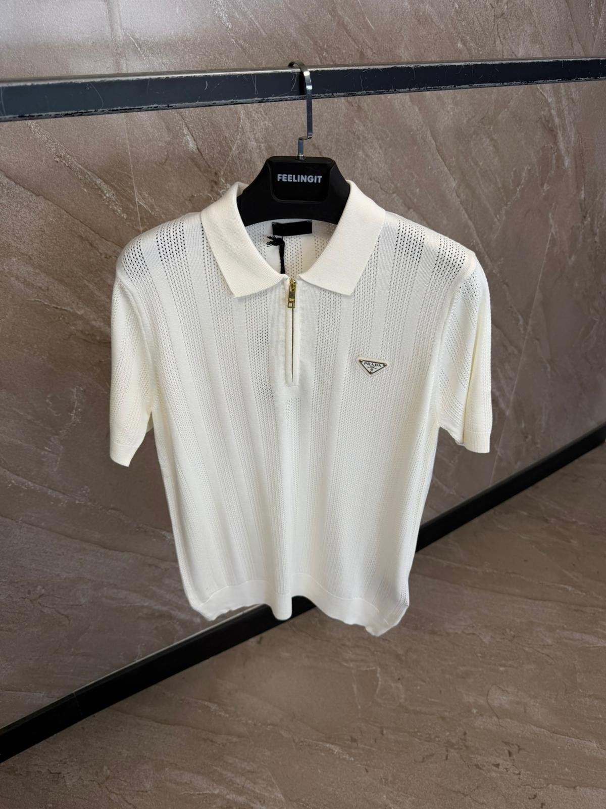 a1 (26) Prada T-Shirt White Rits - Afbeelding 1