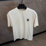 Hermes T-Shirt Small Logo Beige