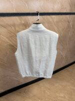 Loro Piana Dubbelzijdig Bodywarmer Lichtblauw / Bruin - Afbeelding 4