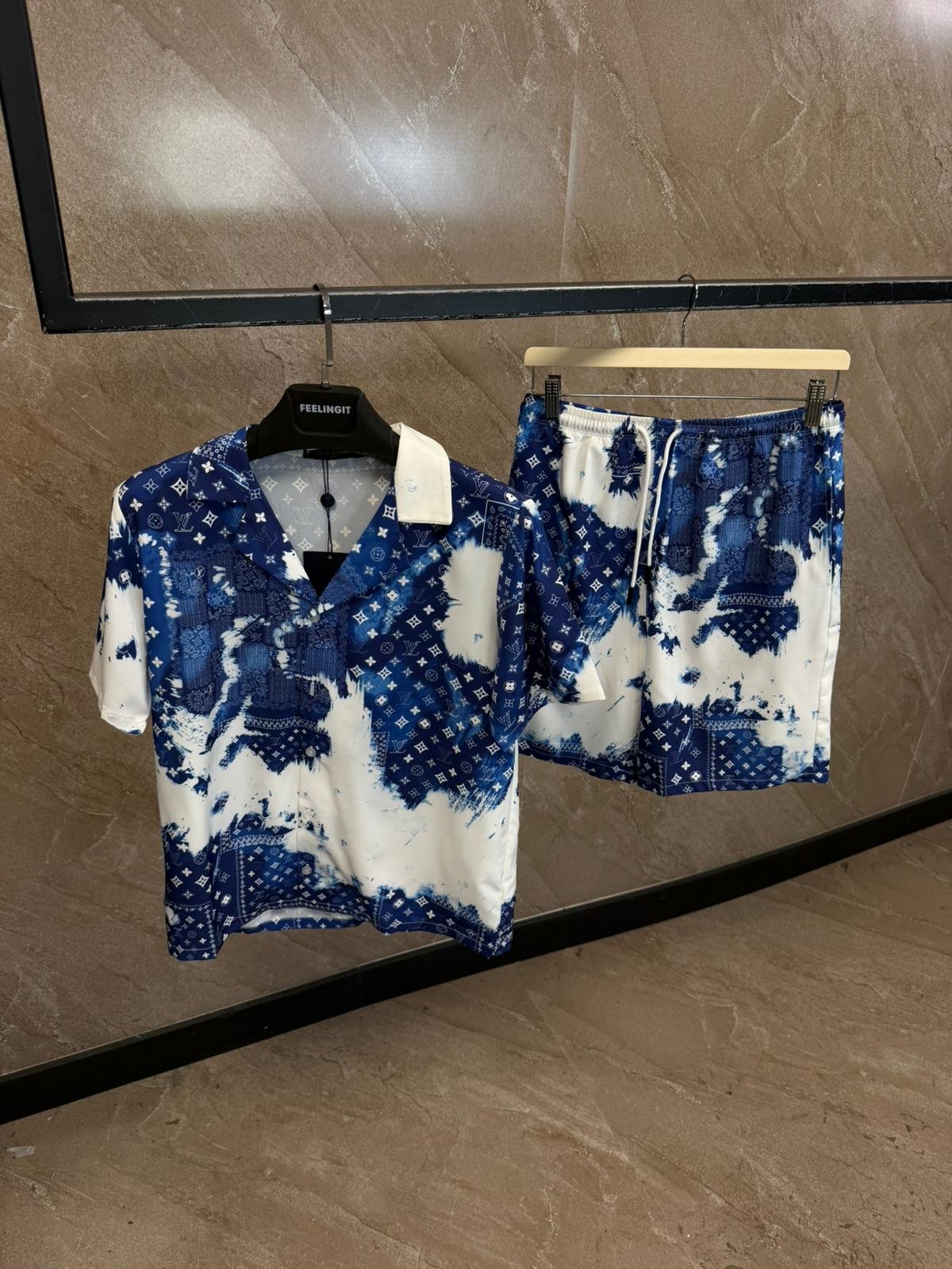 zrms (4) Louis Vuitton Monogram Summerset Blue/White - Afbeelding 1