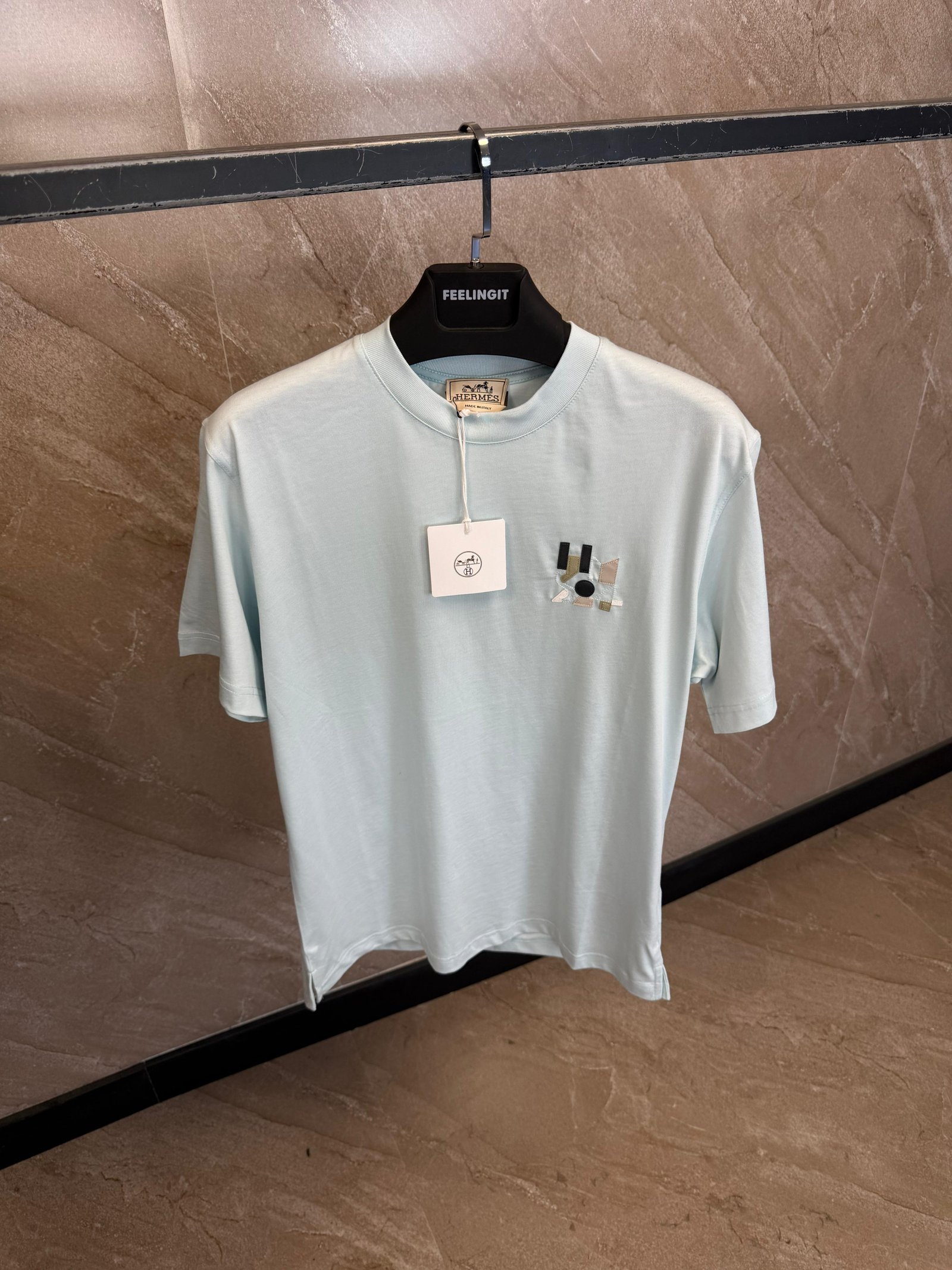 WhatsApp Image 2026-06-16 at 19.37.05 Hermes T-shirt Light Blue - Afbeelding 1