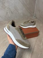 Loro Piana Weekend Walk Taupe Sheep Sneakers