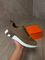 Hermes Bouncing Sneakers Brown White - Afbeelding 2