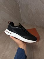 Loro Piana Weekend Walk Black Sneakers - Afbeelding 2