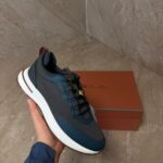 Loro Piana Weekend Walk Blue Sneakers