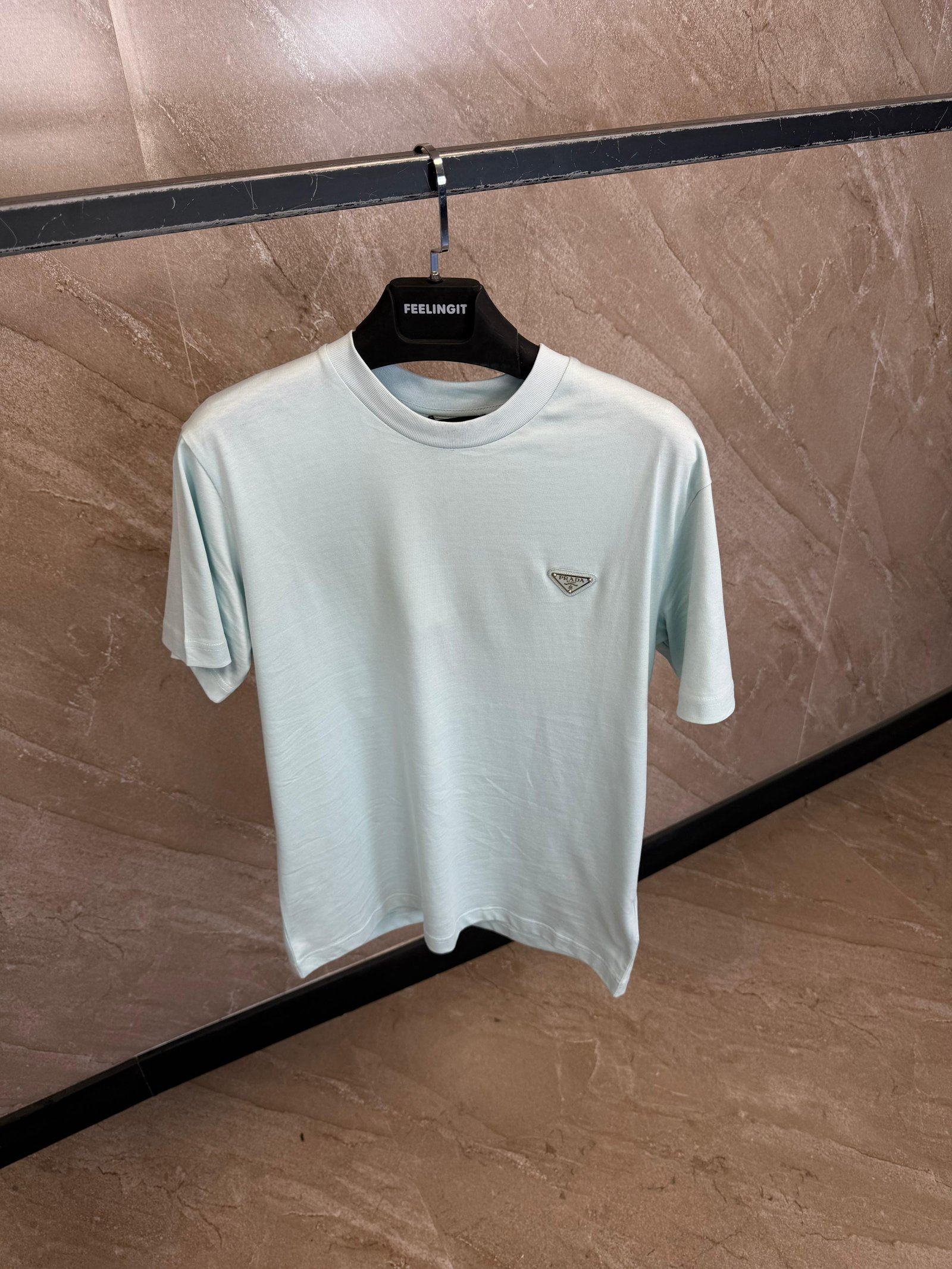prada (1) Prada T-Shirt Light Blue - Afbeelding 1